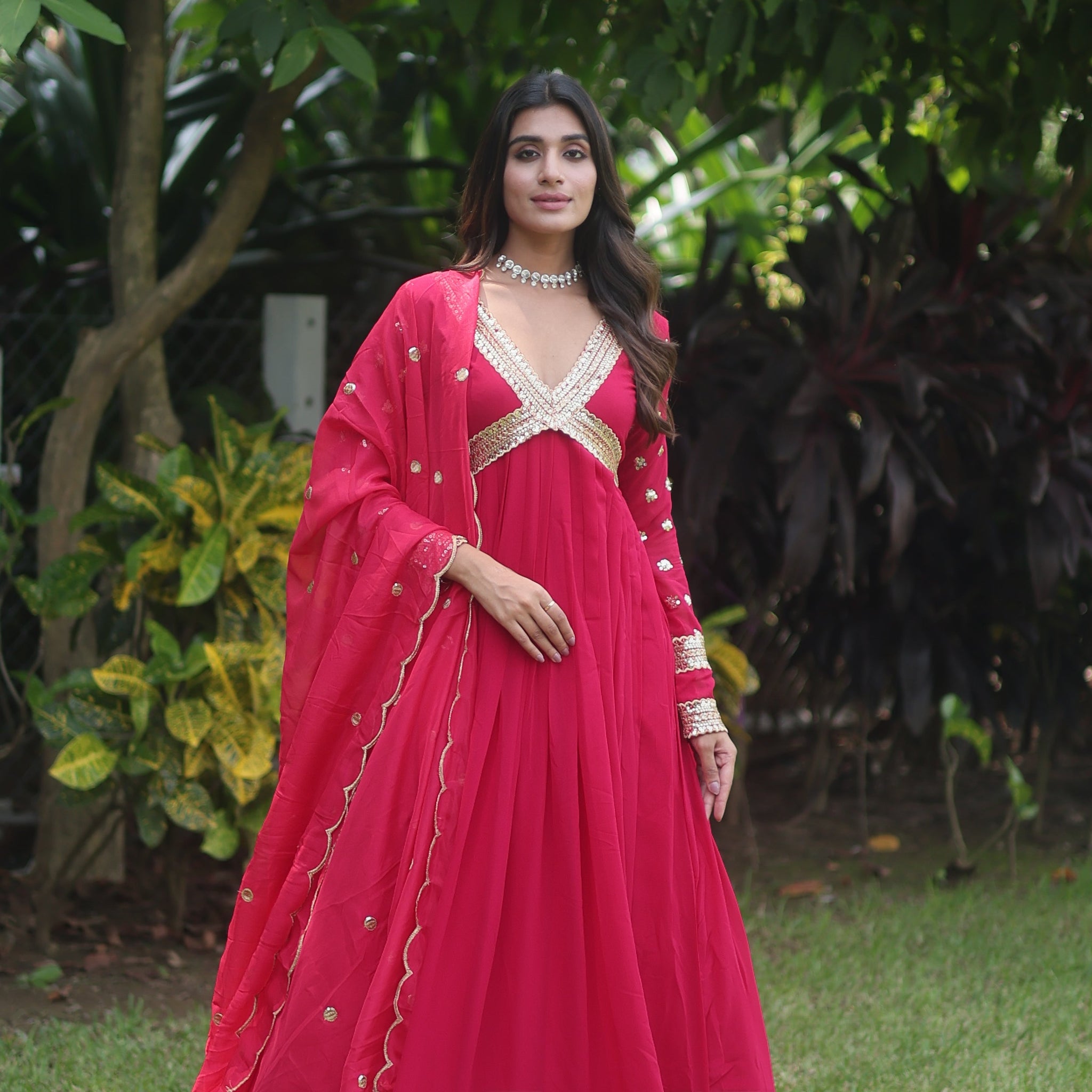 PREMIUM READYMADE ALIA CUT GOWN WITH DUPATTA SET