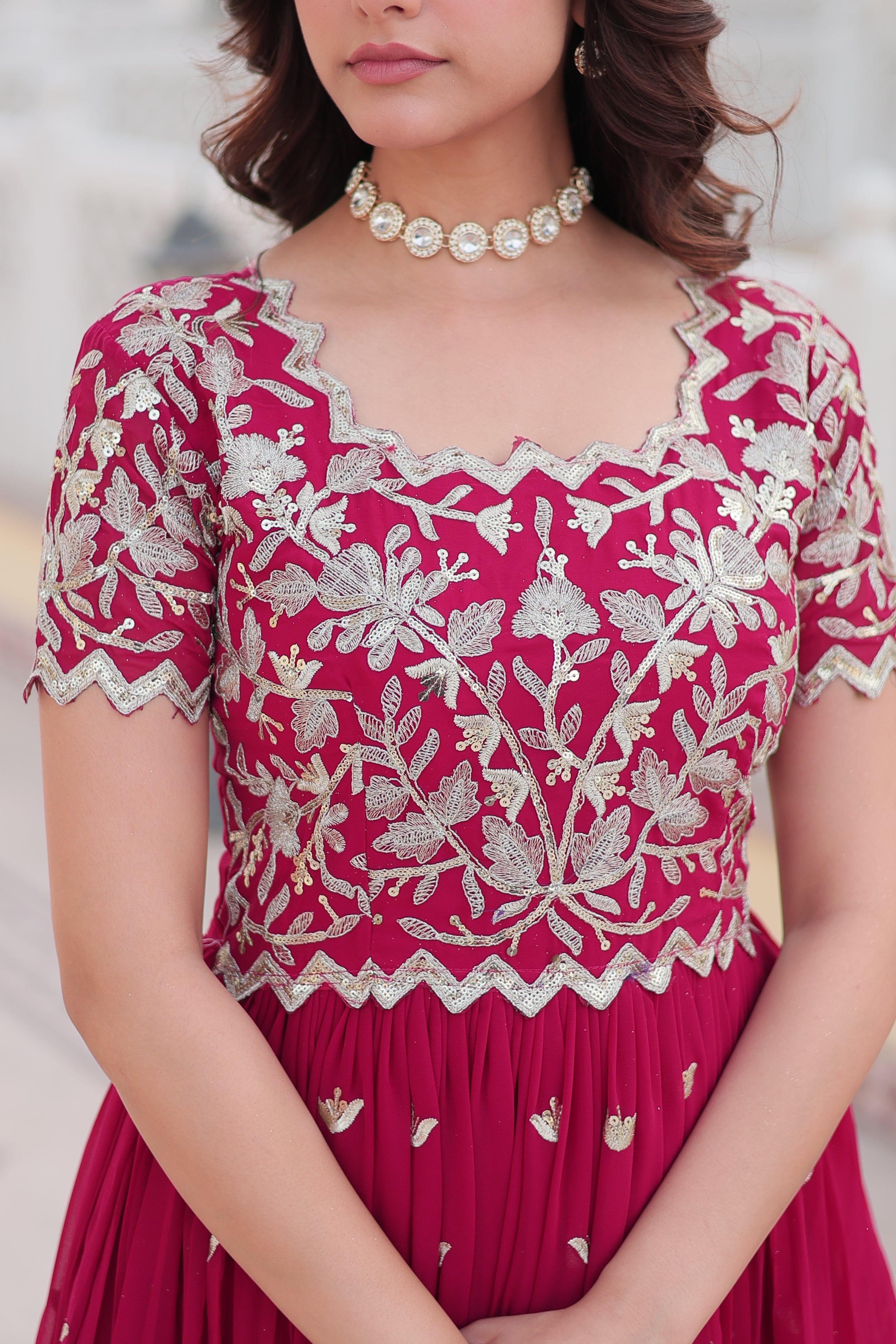 Beautiful Faux Georgette Gown