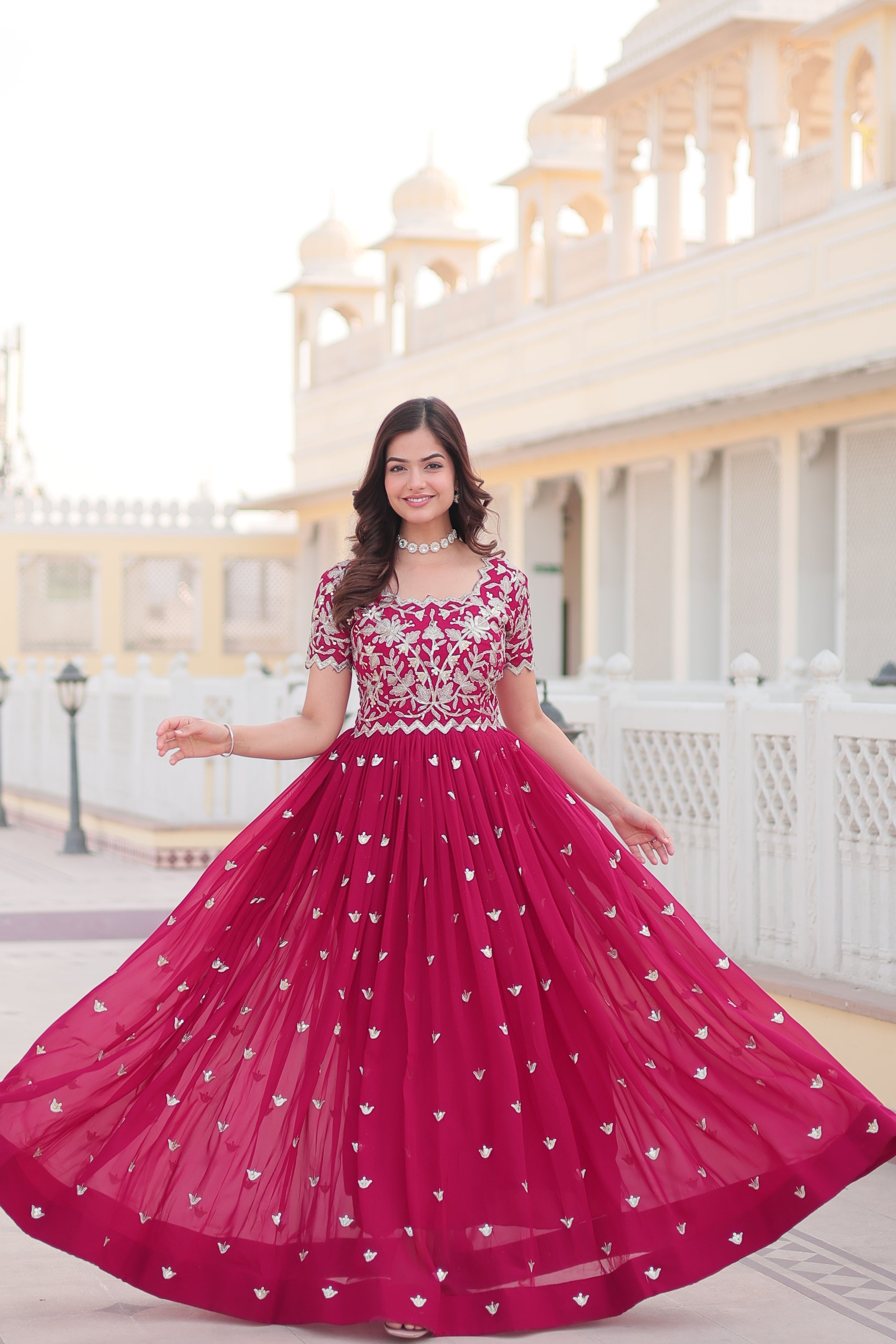 Beautiful Faux Georgette Gown