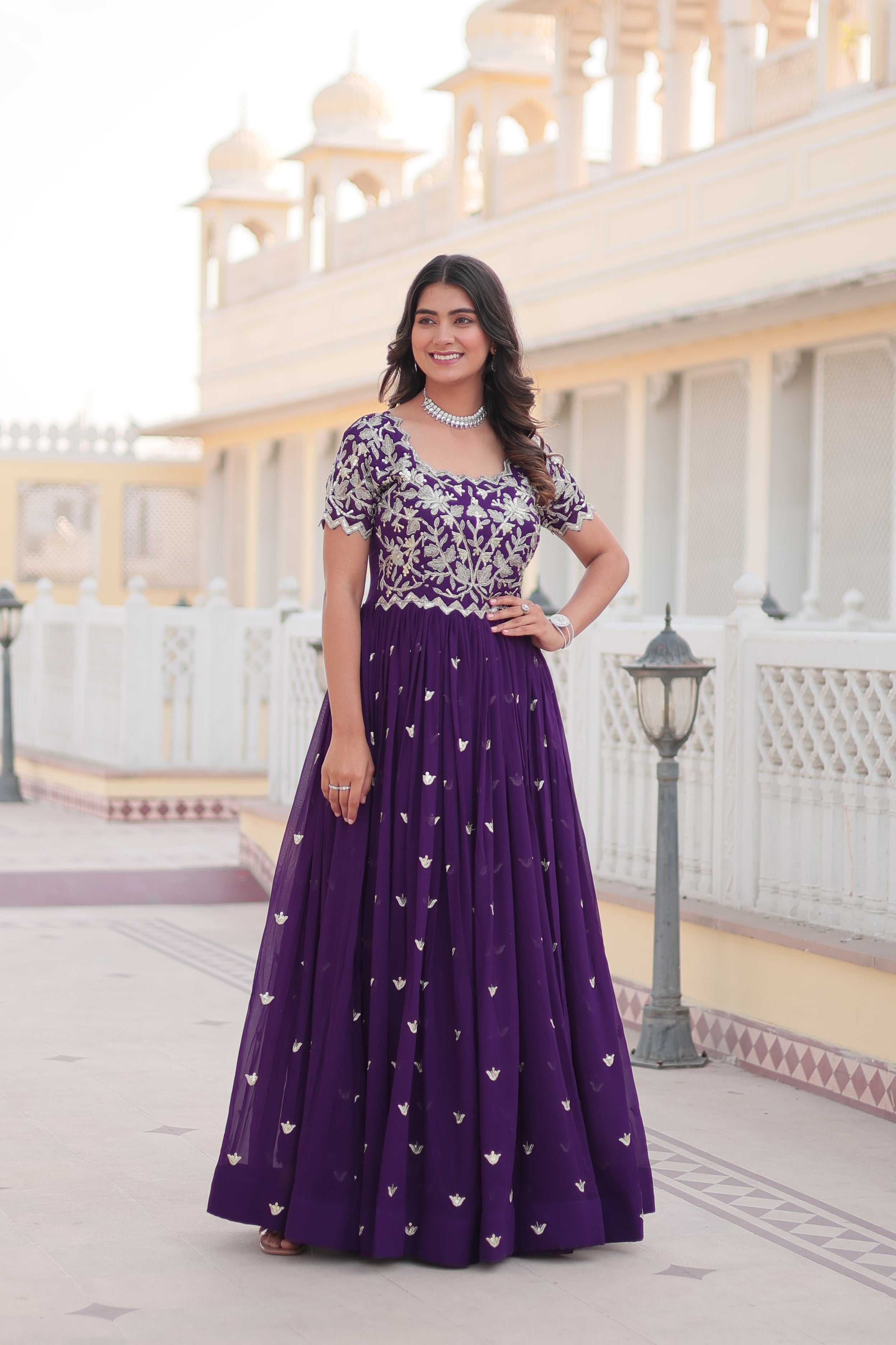 Beautiful Faux Georgette Gown