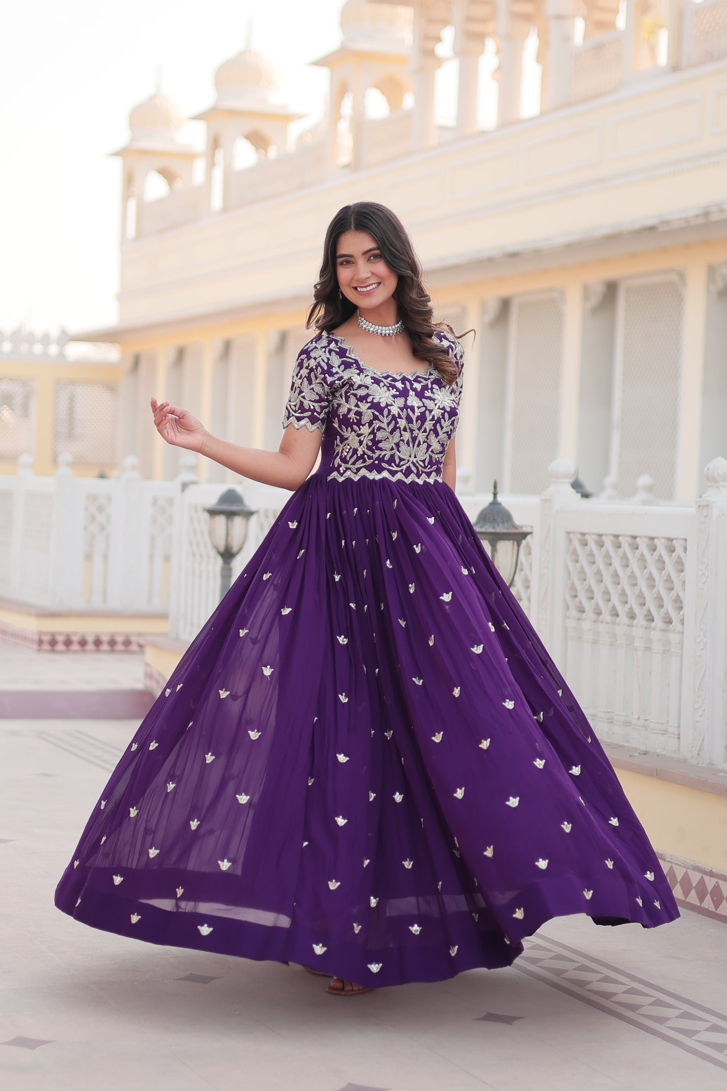 Beautiful Faux Georgette Gown