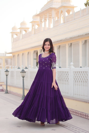 Beautiful Designer Zari Gown