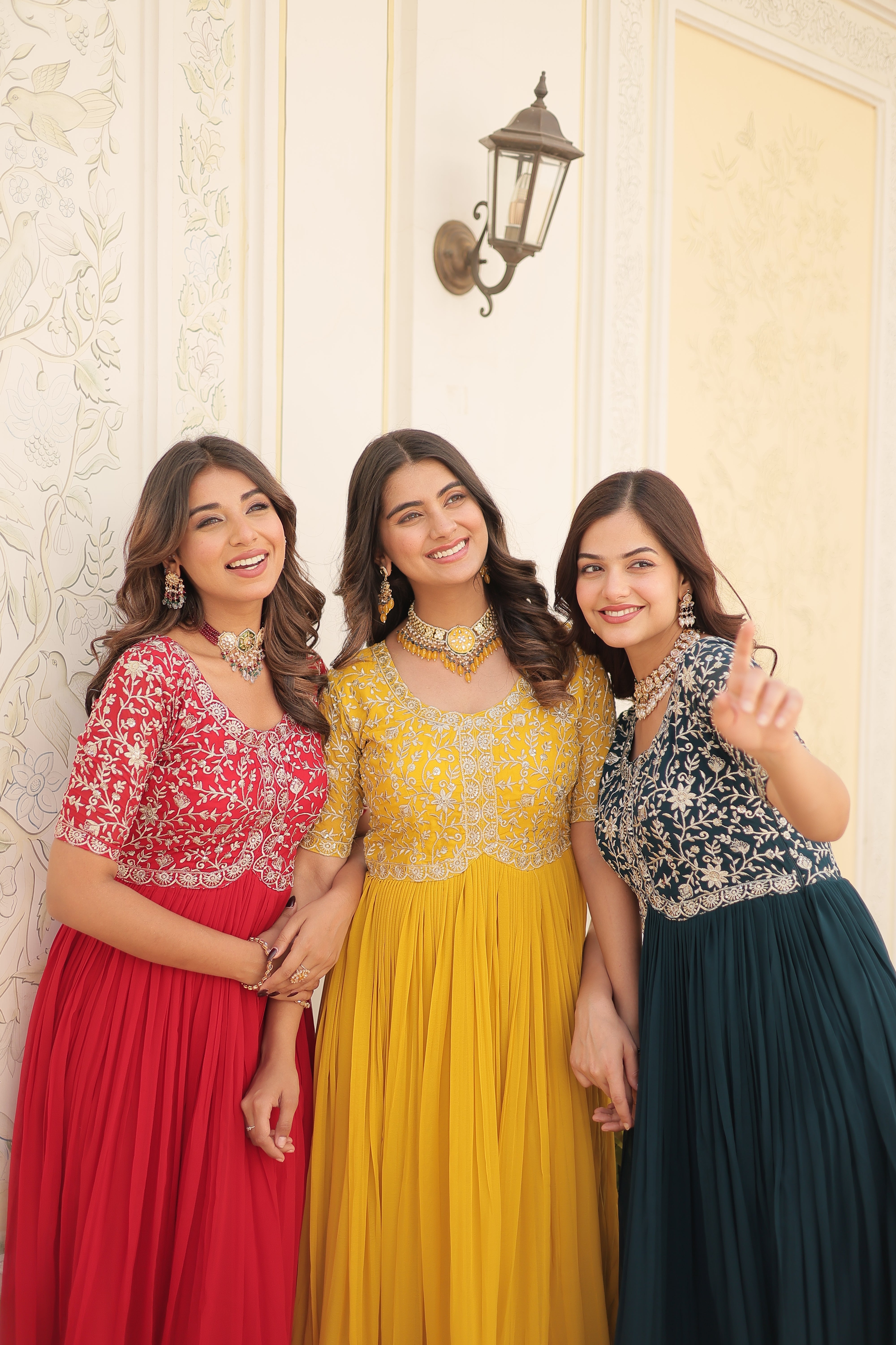 Designer Embroidered Floor-Length Gowns