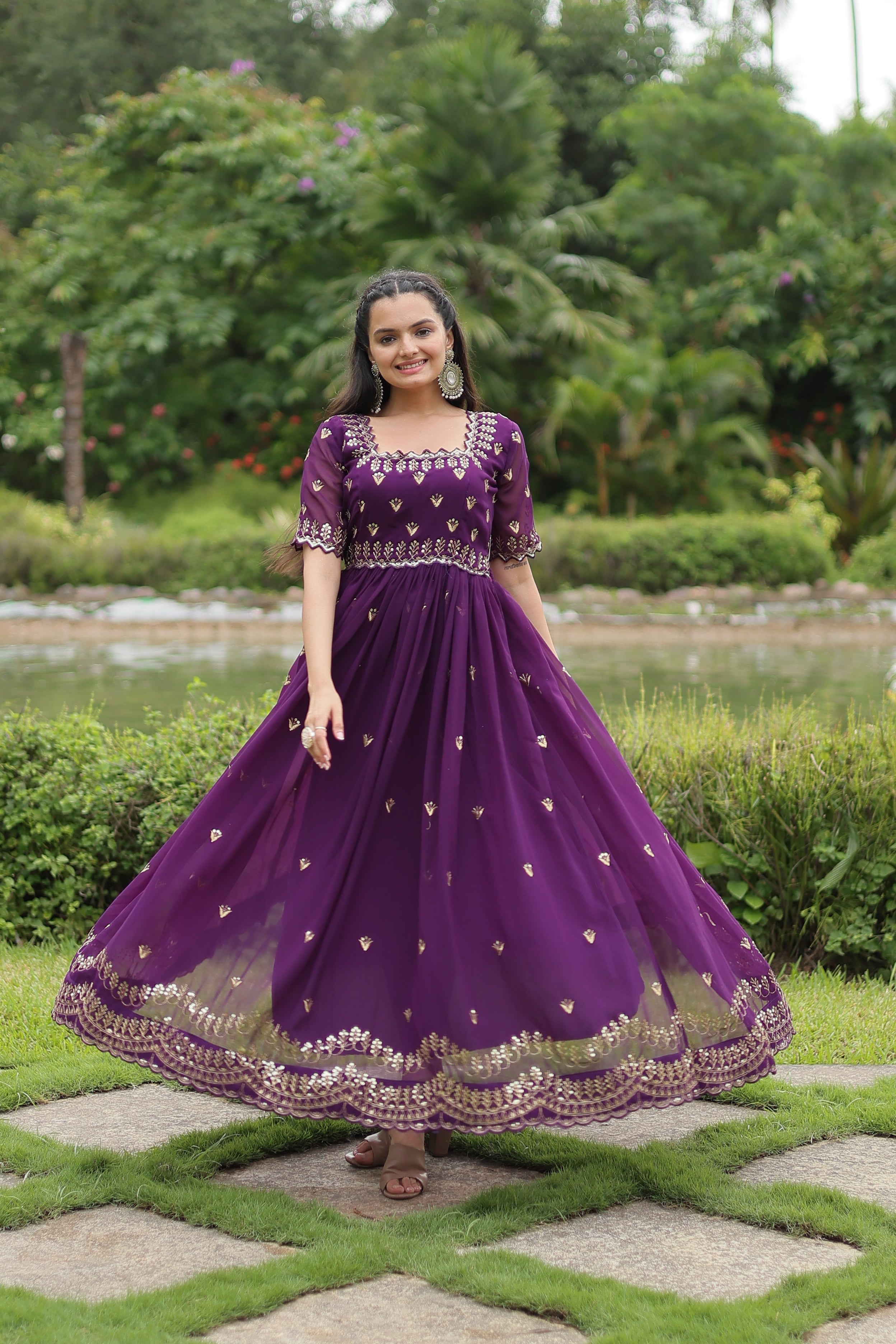 Beautiful Designer Readymade Gown