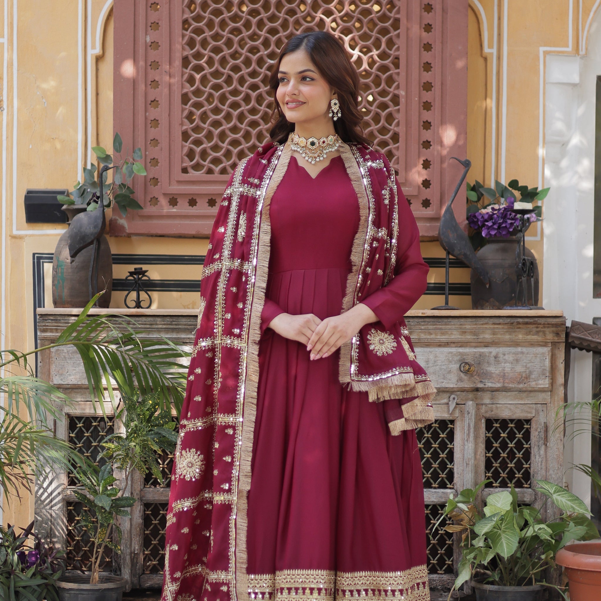 Premium Readymade Flared Gown