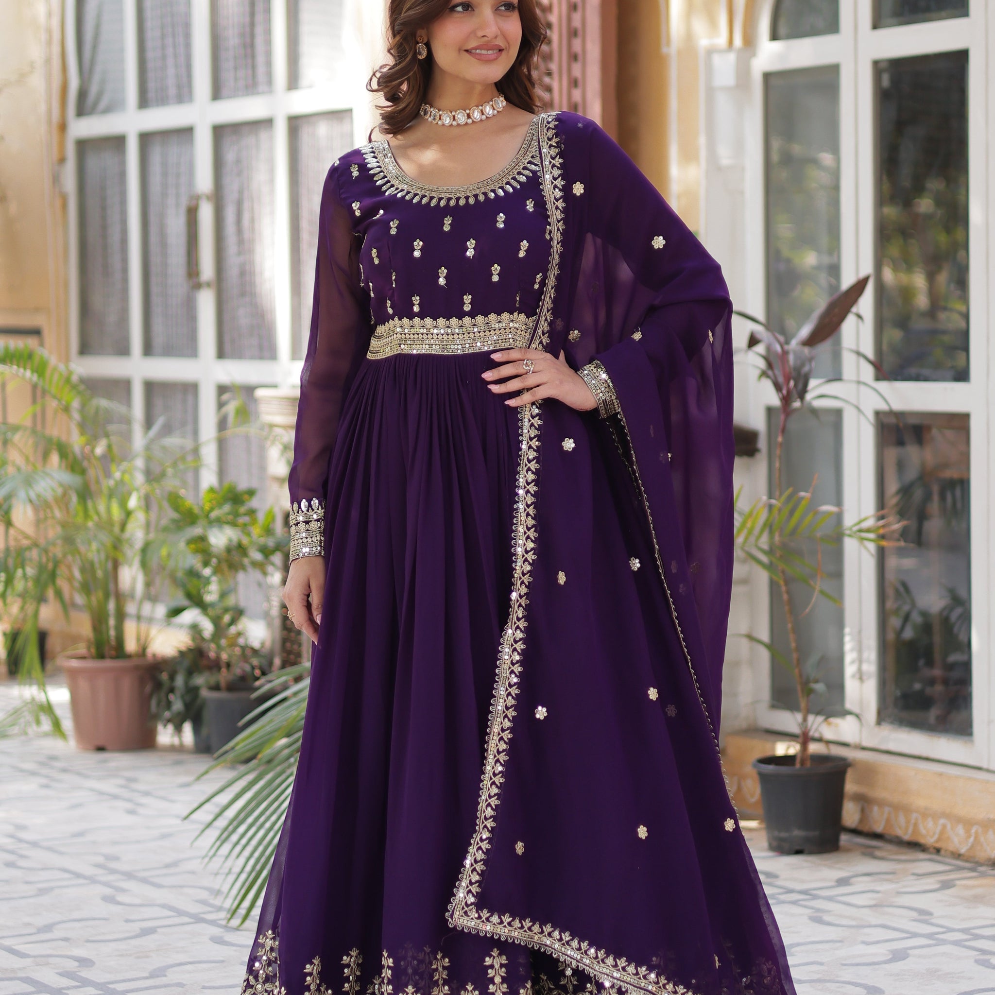 Elegant Designer Readymade Gown