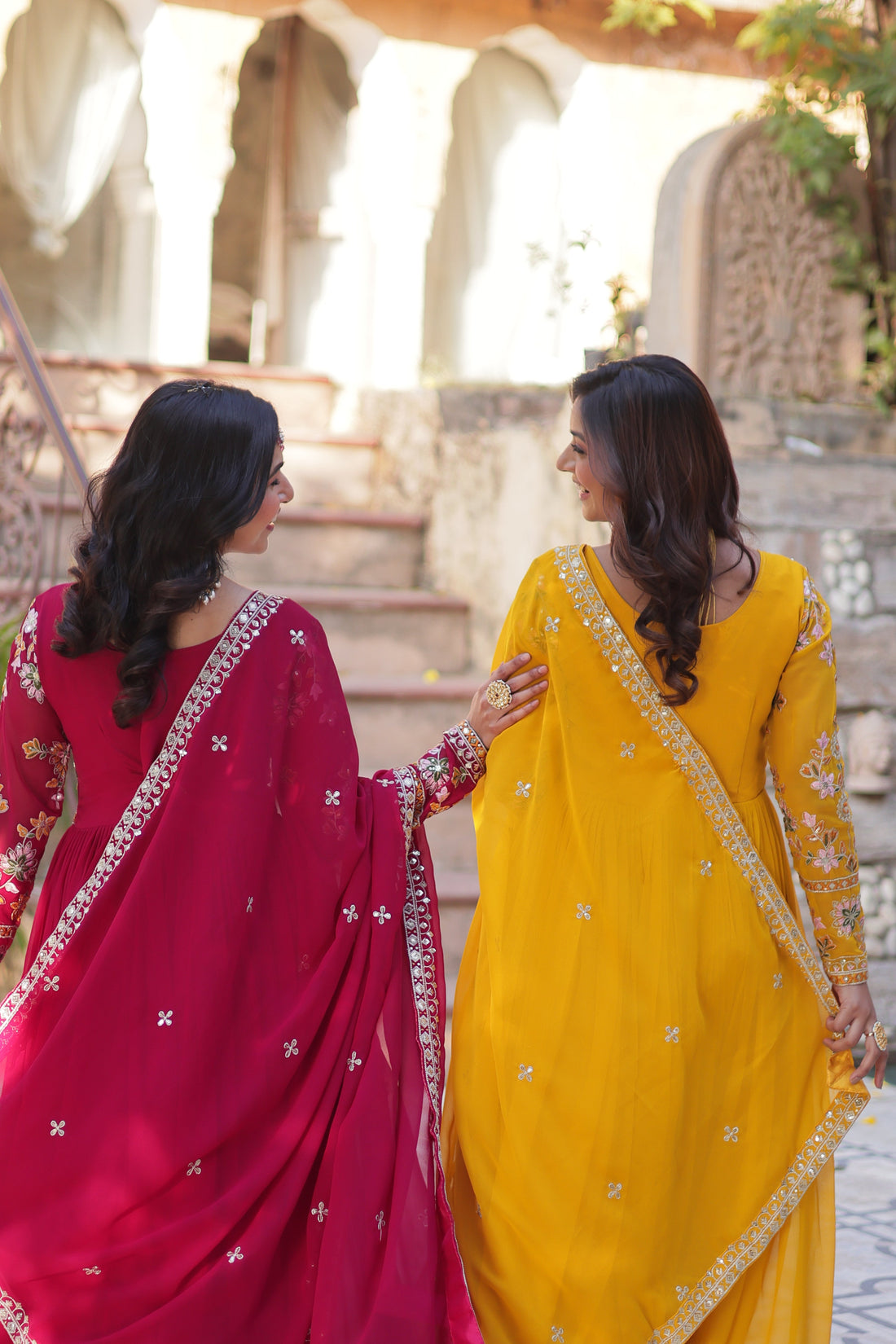 Premium Designer Readymade Flare Gown With Dupatta