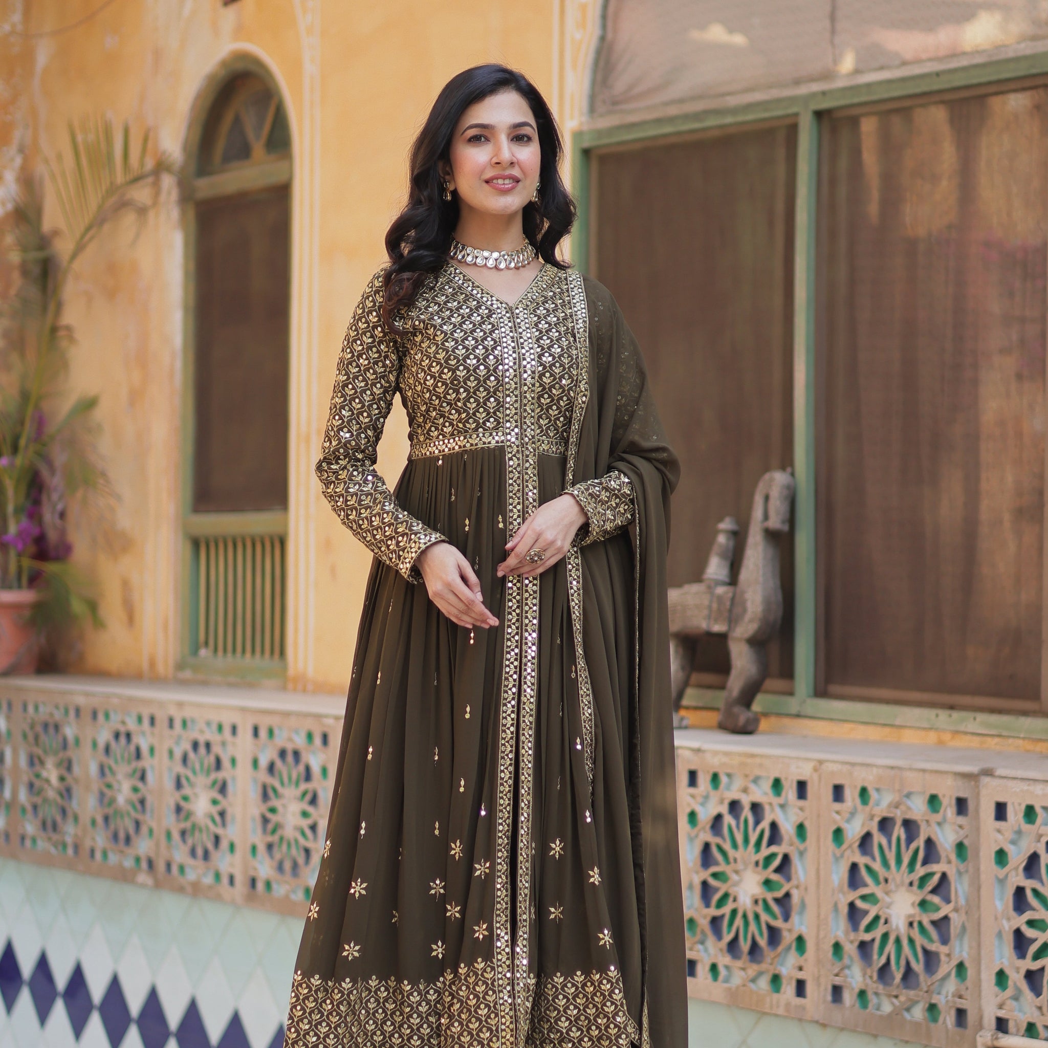 PREMIUM READYMADE  KURTI WITH PANT & DUPATTA SET