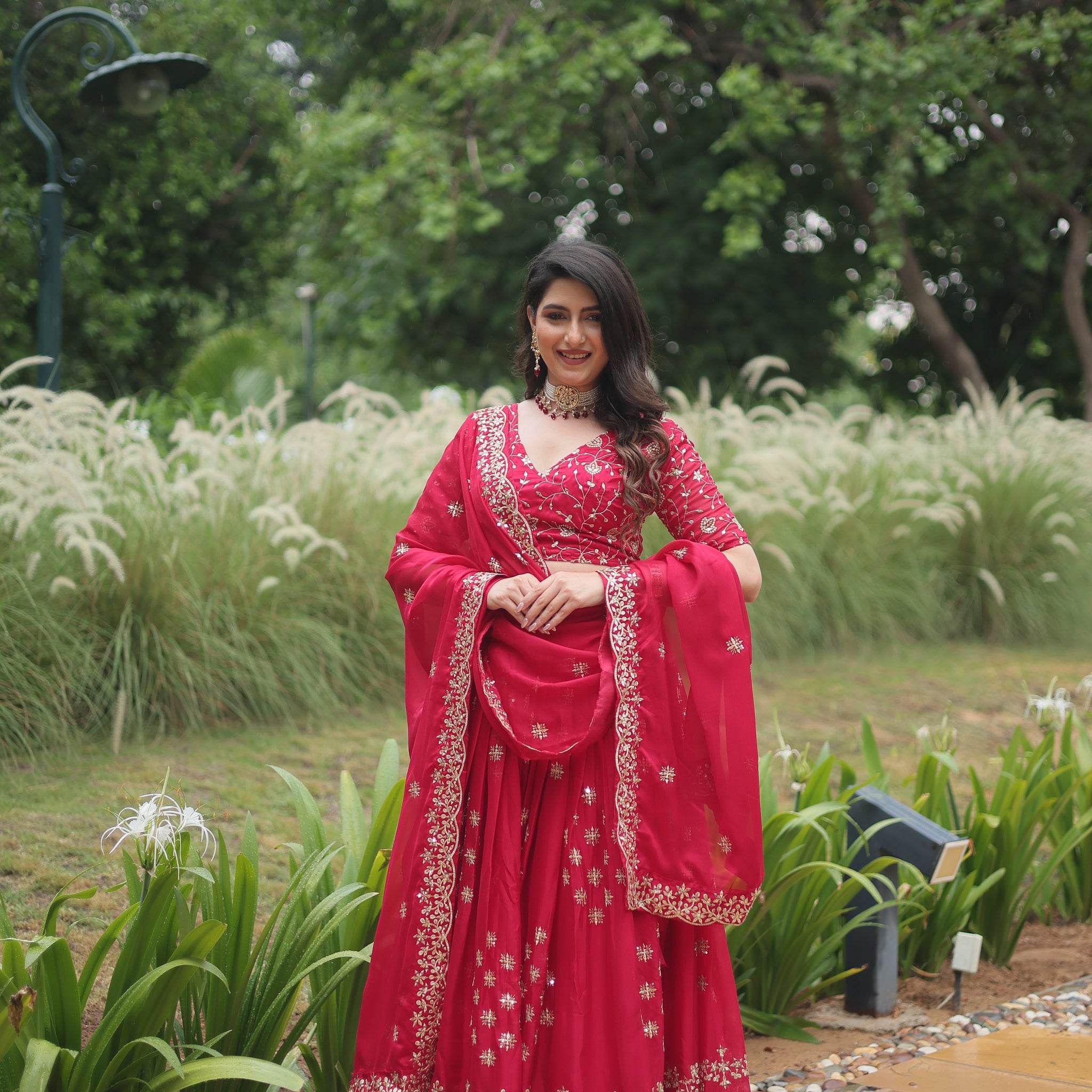 Beautiful Designer Lehenga Set Made with  Rangoli Silk