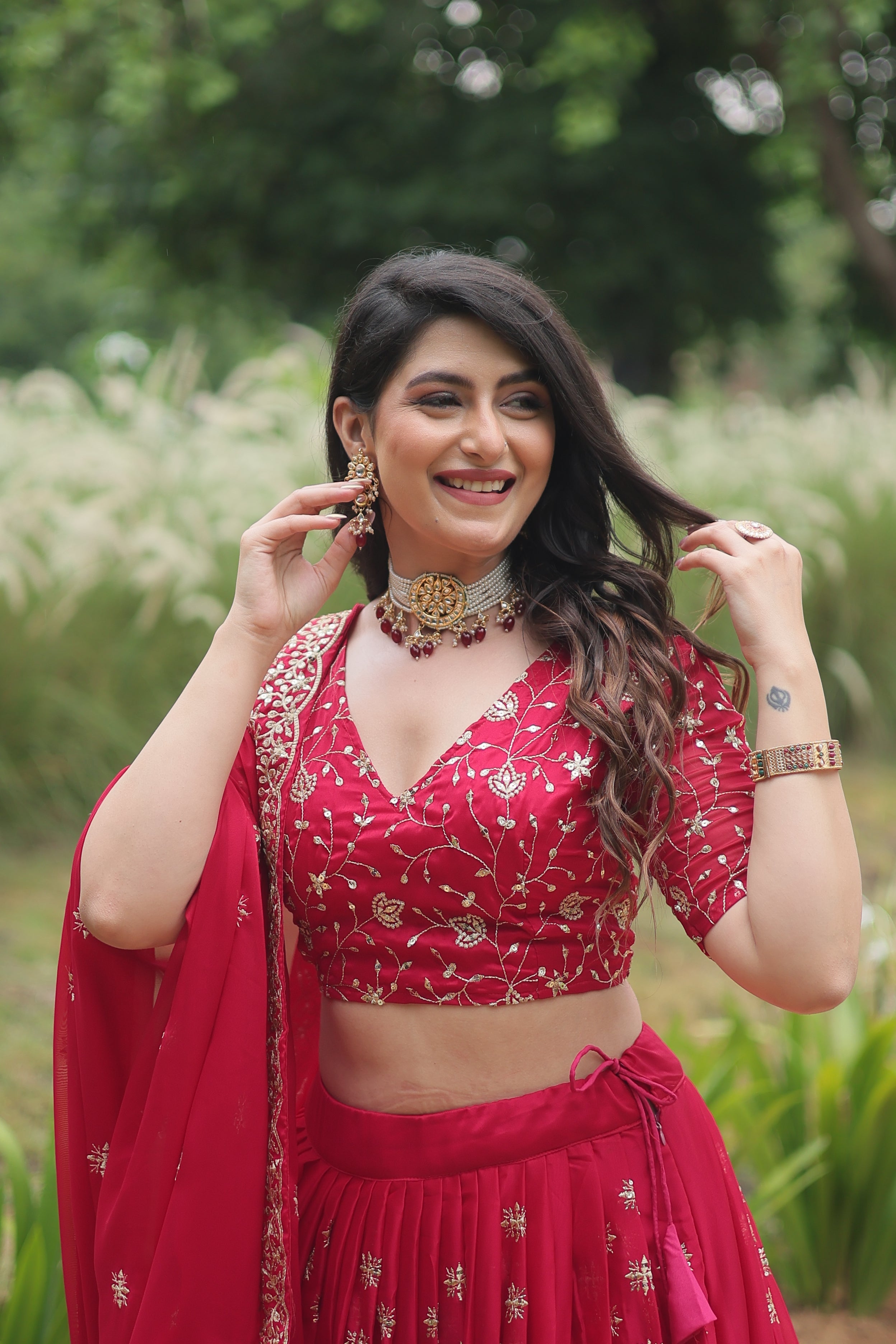 Beautiful Designer Lehenga Set Made with  Rangoli Silk