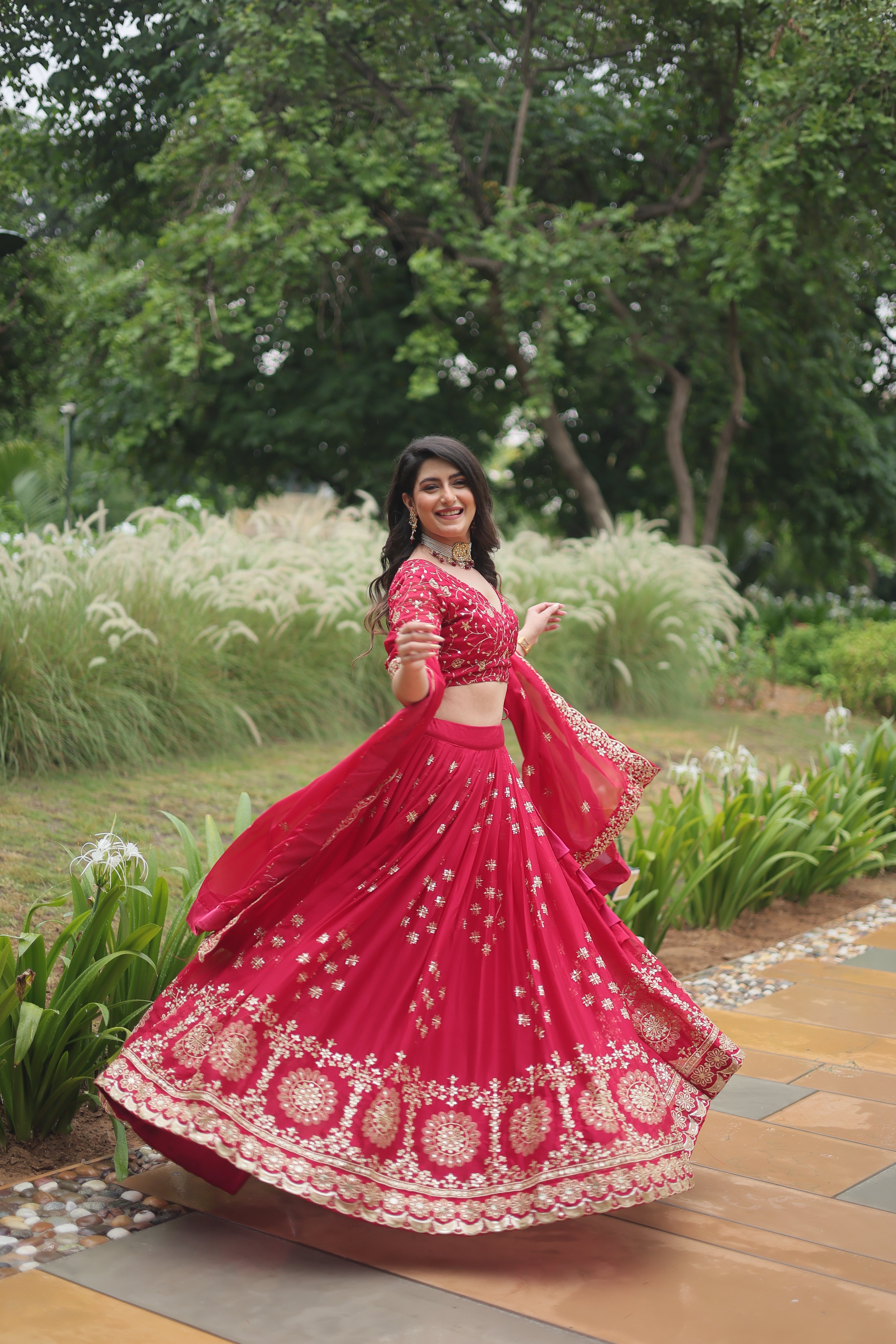 Beautiful Designer Lehenga Set Made with  Rangoli Silk